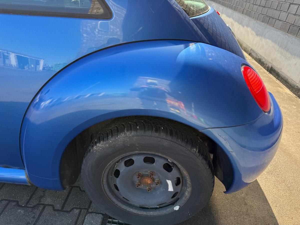 VW New Beetle 9C original Kotflügel hinten links LW5Y Technoblau BJ99